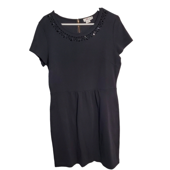 𝅺VINYARD Vines Jeweled Neckline Black Dress - Picture 1 of 10